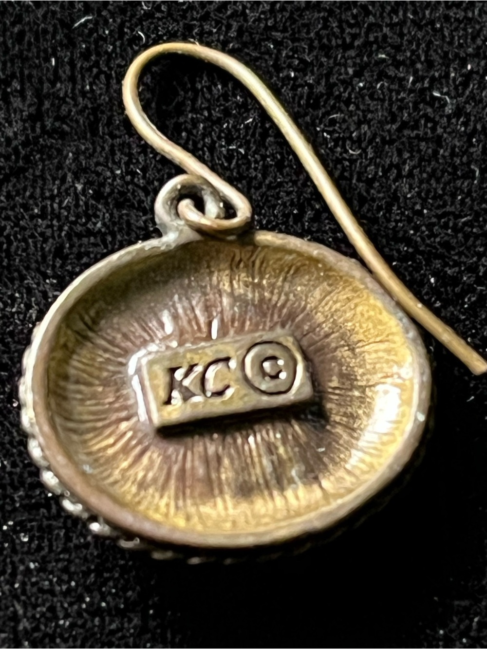 Kieselstein Cord KC Tiger Eye Bronze Medallion Dangle Earrings - Picture 3 of 5